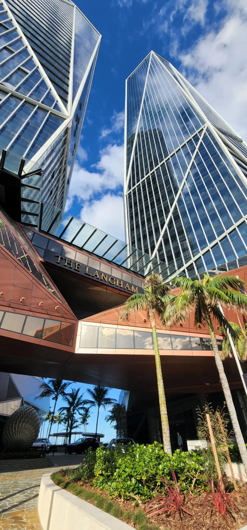The Langham tower and entrance canopy