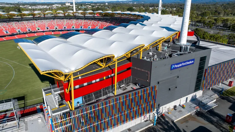 People First Stadium, facade detail
